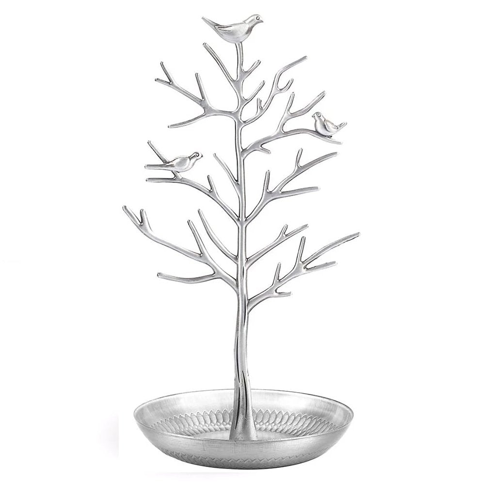 arbre à bijoux argenté