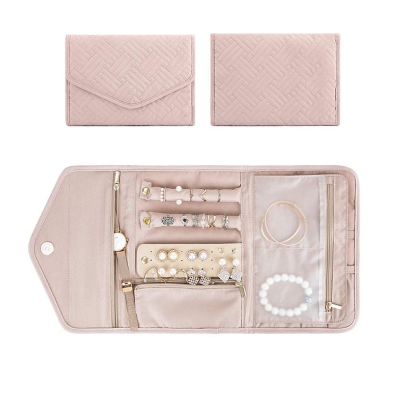 pochette bijou rose