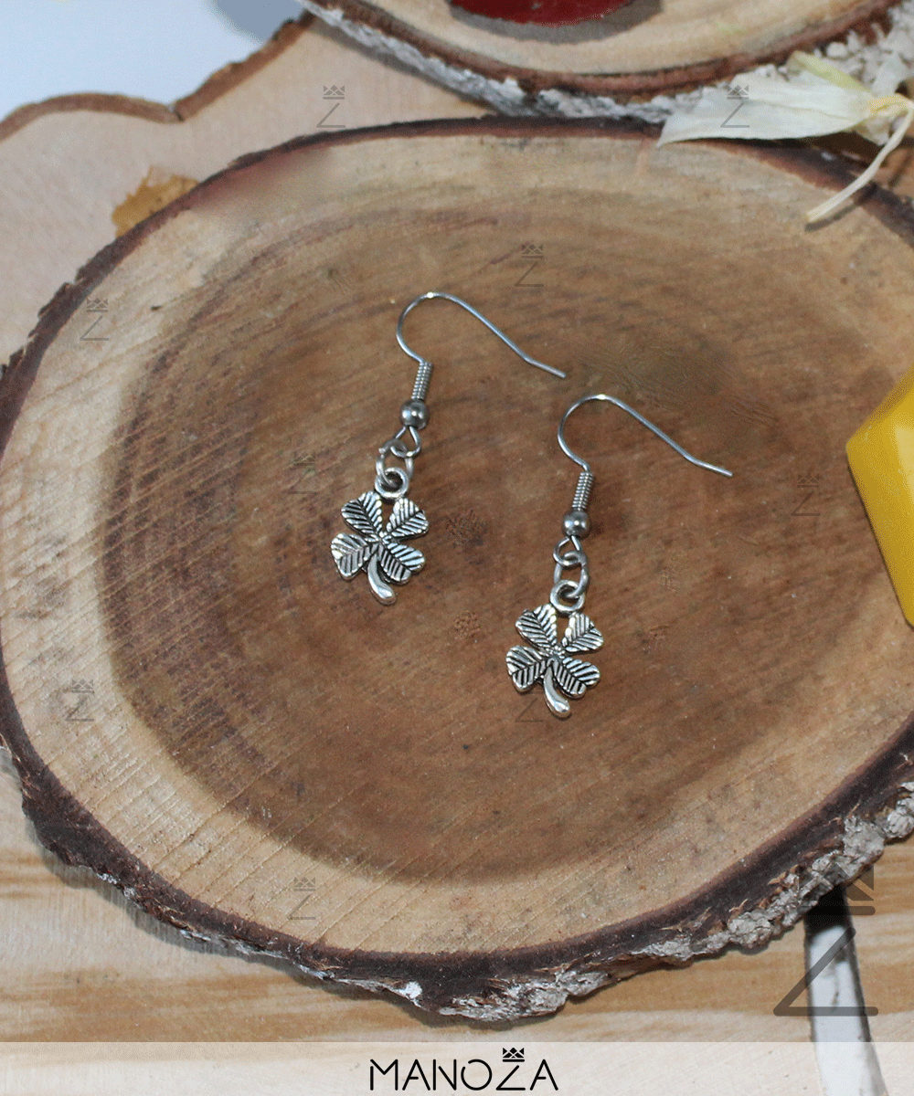 Boucles d'Oreilles Trefle 4 Feuilles